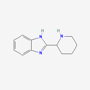 Chemical structure of 2-(Piperidin-2-yl)-1H-benzo[d]imidazole