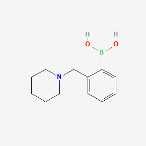 Chemical structure of 2-(PIPERIDIN-1-YLMETHYL)PHENYLBORONIC ACID