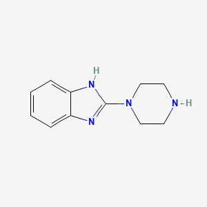 Chemical structure of 2-Piperazin-1-yl-1H-benzoimidazole