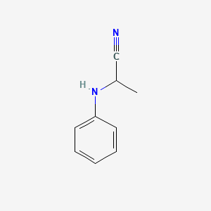 Chemical structure of 2-(Phenylamino)propanenitrile
