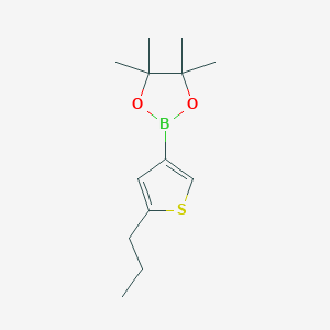 Chemical structure of 2-(n-Propyl)thiophene-4-boronic acid pinacol ester