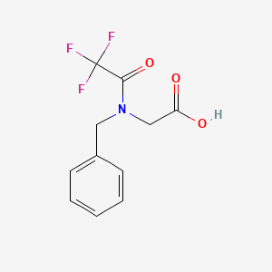 Chemical structure of 2-(N-Benzyl-2,2,2-Trifluoroacetamido)Acetic Acid
