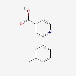 Chemical structure of 2-(m-Tolyl)isonicotinic acid