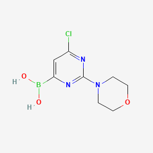 Chemical structure of 2-(Morpholino-d8)-4-chloropyrimidine-5-boronic acid