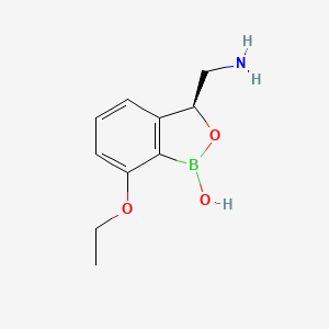 Chemical structure of 2-(Morpholin-2-yl)phenylboronic acid