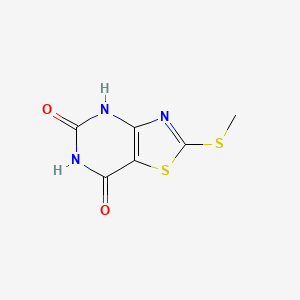 Chemical structure of 2-(Methylthio)thiazolo[4,5-d]pyrimidine-5,7-diol