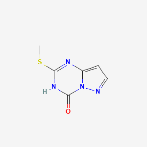 Chemical structure of 2-(Methylthio)pyrazolo[1,5-a][1,3,5]triazin-4(3H)-one