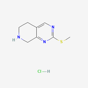 Chemical structure of 2-(Methylthio)-5,6,7,8-tetrahydropyrido[3,4-d]pyrimidine Hydrochloride