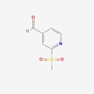 Chemical structure of 2-(Methylsulfonyl)isonicotinaldehyde