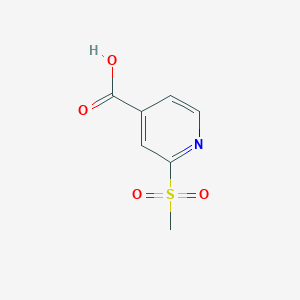 Chemical structure of 2-(Methylsulfonyl)-4-pyridinecarboxylic Acid