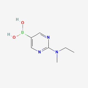 Chemical structure of 2-(Methylethylamino)pyrimidine-5-boronic acid