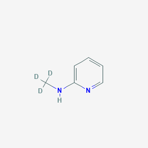 Chemical structure of 2-(Methylamino-d3)-pyridine