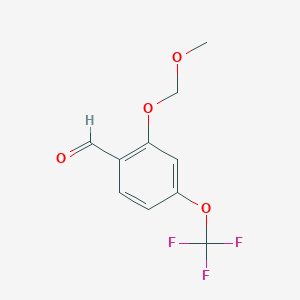 Chemical structure of 2-(Methoxymethoxy)-4-(trifluoromethoxy)benzaldehyde