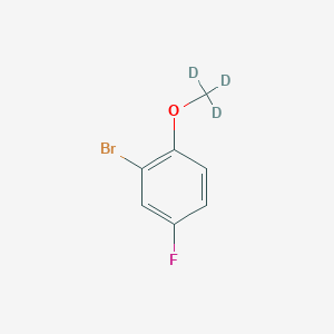 Chemical structure of 2-(Methoxy-d3)-5-fluorobromobenzene