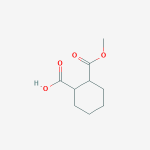 Chemical structure of 2-(Methoxycarbonyl)cyclohexanecarboxylic acid