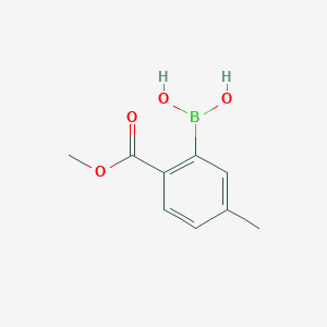 Chemical structure of 2-(METHOXYCARBONYL)-5-METHYLPHENYLBORONIC ACID