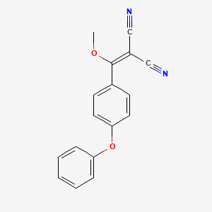 Chemical structure of 2-(Methoxy(4-phenoxyphenyl)methylene)malononitrile