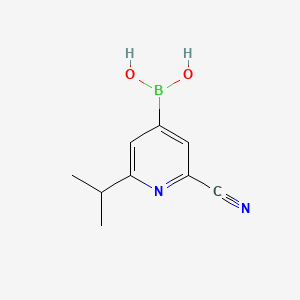 Chemical structure of 2-(iso-Propyl)-6-cyanopyridine-4-boronic acid