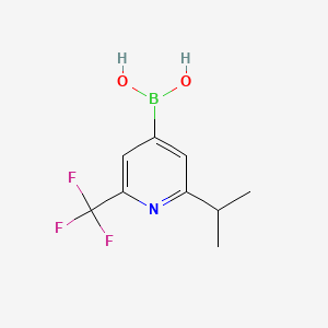 Chemical structure of 2-(iso-Propyl)-6-(trifluoromethyl)pyridine-4-boronic acid