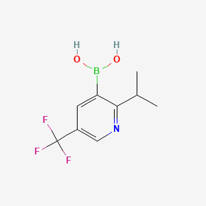 Chemical structure of 2-(iso-Propyl)-5-(trifluoromethyl)pyridine-3-boronic acid