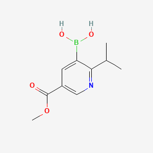 Chemical structure of 2-(iso-Propyl)-5-(methoxycarbonyl)pyridine-3-boronic acid