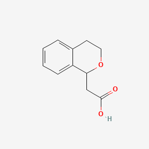 Chemical structure of 2-(Isochroman-1-yl)acetic acid