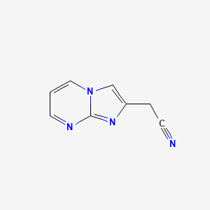 Chemical structure of 2-(Imidazo[1,2-a]pyrimidin-2-yl)acetonitrile