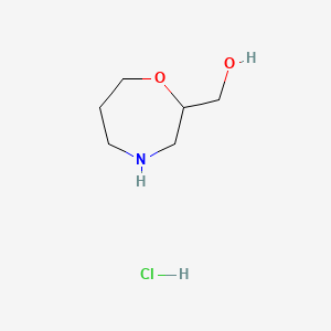 Chemical structure of 2-(Hydroxymethyl)homomorpholine Hydrochloride