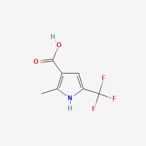 Chemical structure of 2-(Hydroxymethyl)-5-(trifluoromethyl)pyridin-3-ol