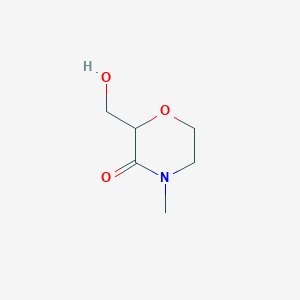 Chemical structure of 2-(Hydroxymethyl)-4-methylmorpholin-3-one