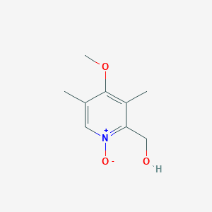 Chemical structure of 2-Pyridinemethanol, 4-methoxy-3,5-dimethyl-, 1-oxide