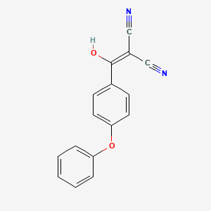 Chemical structure of 2-(Hydroxy(4-phenoxyphenyl)methylene)malononitrile