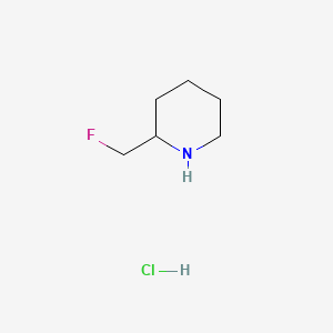 Chemical structure of 2-(Fluoromethyl)piperidine hydrochloride