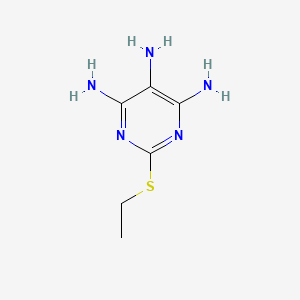 Chemical structure of 2-(Ethylthio)pyrimidine-4,5,6-triamine