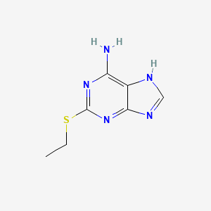 Chemical structure of 2-(Ethylthio)-9H-purin-6-amine