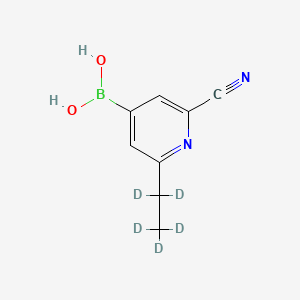 Chemical structure of 2-(Ethyl-d5)-6-cyanopyridine-4-boronic acid