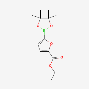 Chemical structure of 2-(Ethoxycarbonyl)furan-5-boronic acid pinacol ester