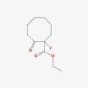 Chemical structure of 2-(Ethoxycarbonyl)-2-fluorocyclooctanone