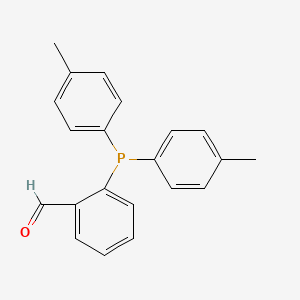 Chemical structure of 2-(Di-p-tolylphosphino)benzaldehyde