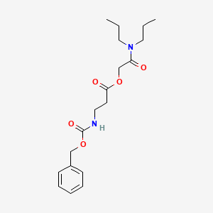 Chemical structure of 2-(Dipropylamino)-2-oxoethyl 3-(((benzyloxy)carbonyl)amino)propanoate