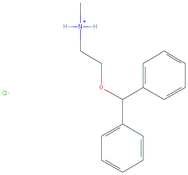 Chemical structure of N-Desmethyldiphenhydramine