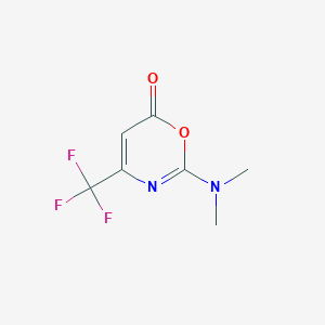 Chemical structure of 2-(dimethylamino)-4-(trifluoromethyl)-6H-1,3-oxazin-6-one