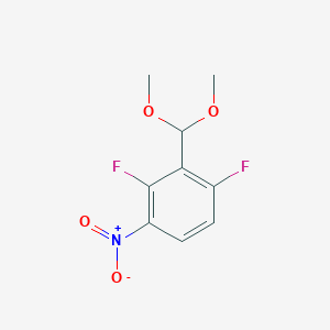 Chemical structure of 2-(Dimethoxymethyl)-1,3-difluoro-4-nitrobenzene