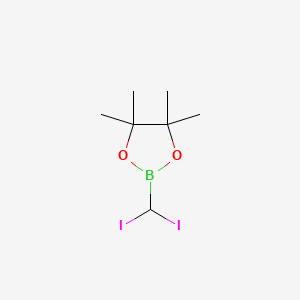 Chemical structure of 2-(Diiodomethyl)-4,4,5,5-tetramethyl-1,3,2-dioxaborolane