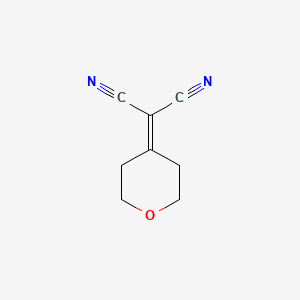 Chemical structure of (Oxan-4-ylidene)propanedinitrile