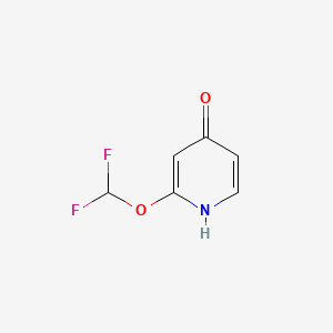 Chemical structure of 2-(Difluoromethoxy)pyridin-4-ol