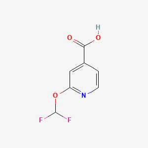 Chemical structure of 2-(Difluoromethoxy)isonicotinic acid