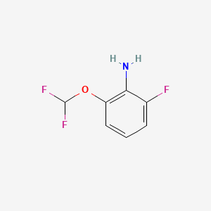 Chemical structure of 2-(Difluoromethoxy)-6-fluoroaniline