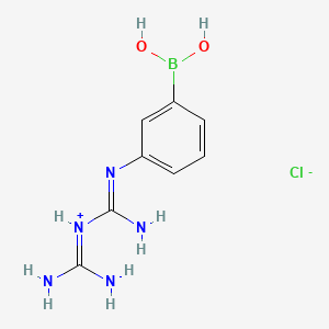 Chemical structure of 2-(Diethylamino-d10)-4-chloropyrimidine-5-boronic acid