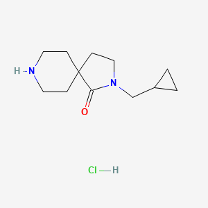 Chemical structure of 2-(Cyclopropylmethyl)-2,8-diazaspiro[4.5]decan-1-one hydrochloride
